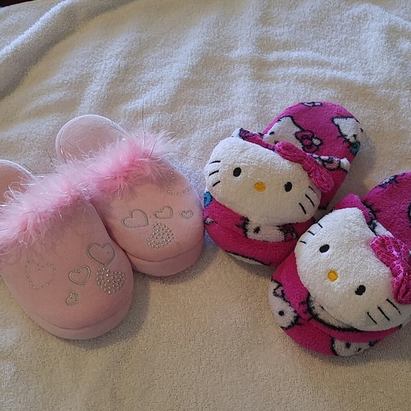 Hello Kitty Other - 2 pairs gently used slippers.